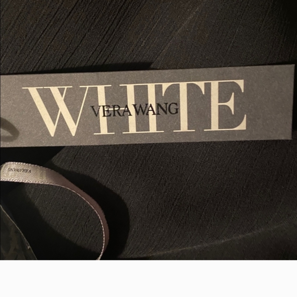 White by Vera Wang Black Lace Strapless Gown Size 8 NWT - Picture 13 of 15